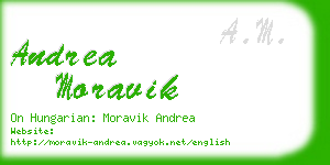 andrea moravik business card